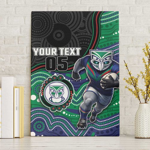 Custom Warriors Canvas Wall Art Tiki Mascot With Aboriginal Indigenous