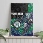 Custom Warriors Canvas Wall Art Tiki Mascot With Aboriginal Indigenous