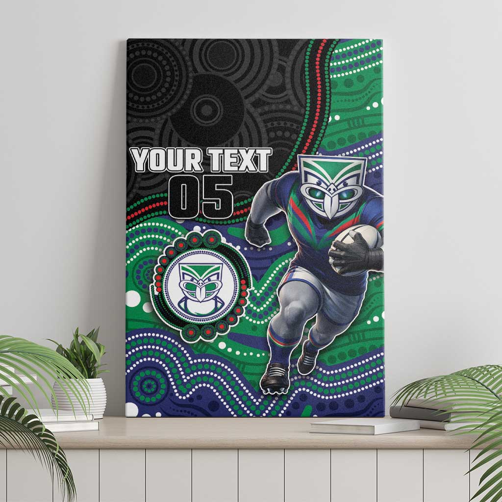 Custom Warriors Canvas Wall Art Tiki Mascot With Aboriginal Indigenous
