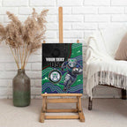 Custom Warriors Canvas Wall Art Tiki Mascot With Aboriginal Indigenous