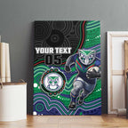 Custom Warriors Canvas Wall Art Tiki Mascot With Aboriginal Indigenous