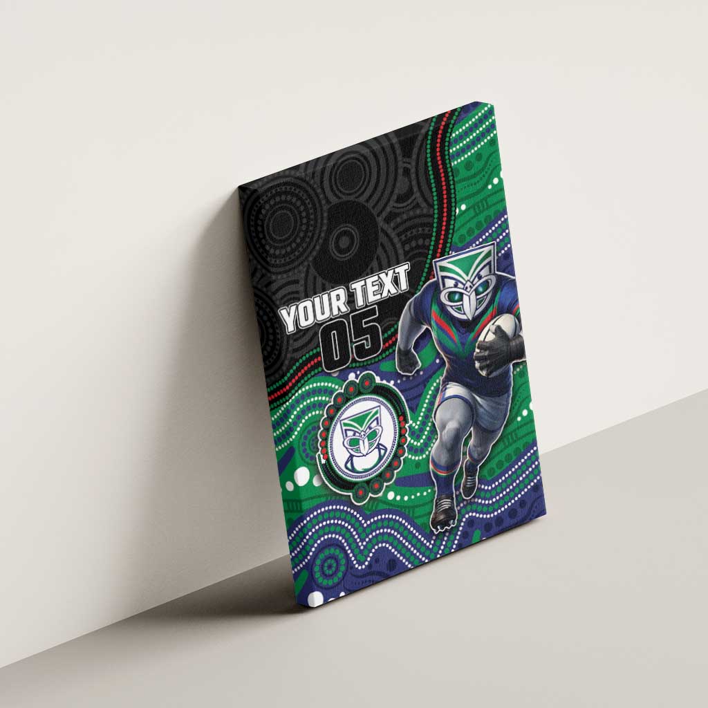 Custom Warriors Canvas Wall Art Tiki Mascot With Aboriginal Indigenous