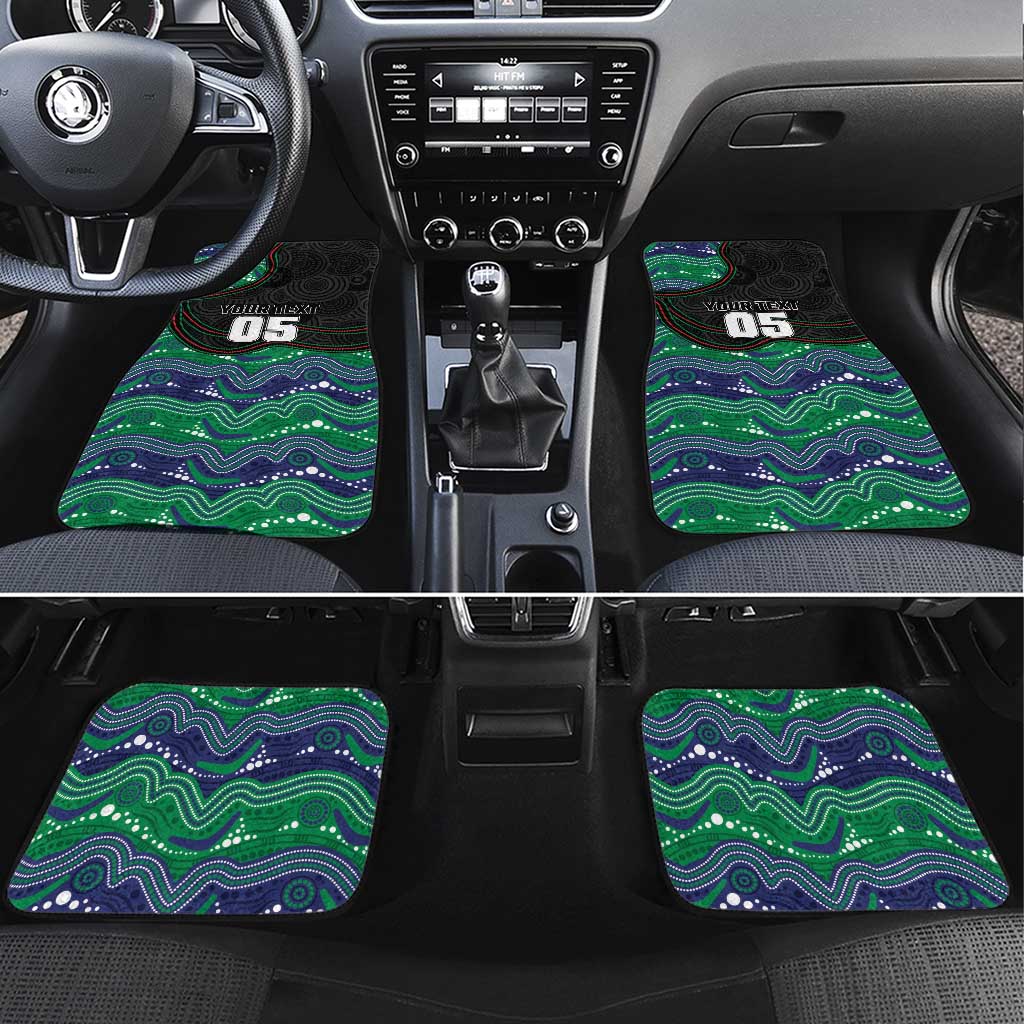 Custom Warriors Car Mats Tiki Mascot With Aboriginal Indigenous