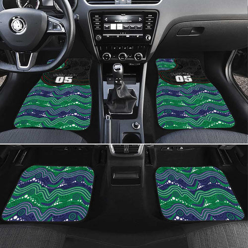 Custom Warriors Car Mats Tiki Mascot With Aboriginal Indigenous