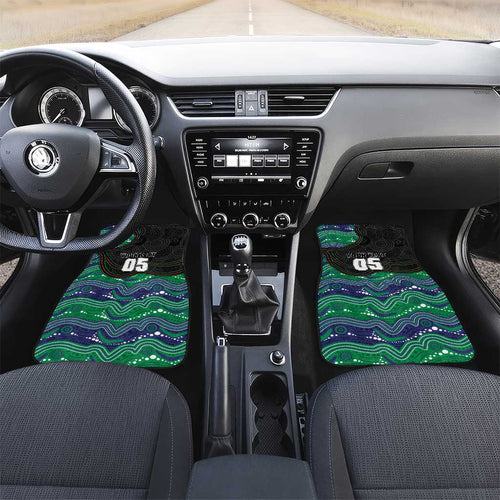 Custom Warriors Car Mats Tiki Mascot With Aboriginal Indigenous