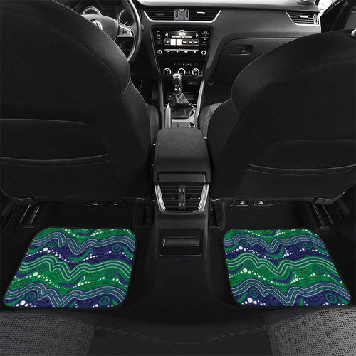 Custom Warriors Car Mats Tiki Mascot With Aboriginal Indigenous