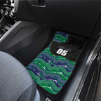 Custom Warriors Car Mats Tiki Mascot With Aboriginal Indigenous