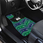 Custom Warriors Car Mats Tiki Mascot With Aboriginal Indigenous