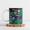 Custom Warriors Ceramic Mug Tiki Mascot With Aboriginal Indigenous