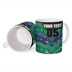 Custom Warriors Ceramic Mug Tiki Mascot With Aboriginal Indigenous
