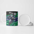 Custom Warriors Ceramic Mug Tiki Mascot With Aboriginal Indigenous
