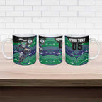 Custom Warriors Ceramic Mug Tiki Mascot With Aboriginal Indigenous