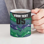 Custom Warriors Ceramic Mug Tiki Mascot With Aboriginal Indigenous