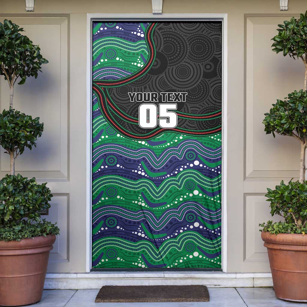 Custom Warriors Door Cover Tiki Mascot With Aboriginal Indigenous