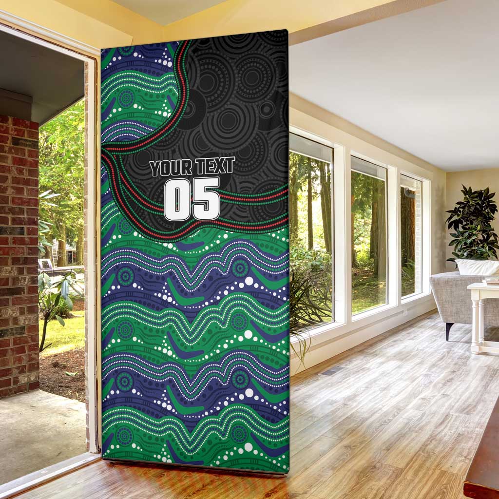Custom Warriors Door Cover Tiki Mascot With Aboriginal Indigenous