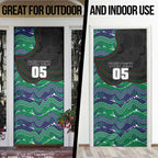 Custom Warriors Door Cover Tiki Mascot With Aboriginal Indigenous