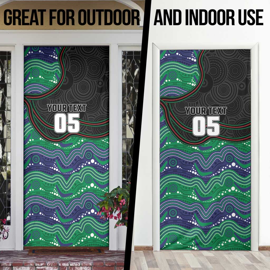 Custom Warriors Door Cover Tiki Mascot With Aboriginal Indigenous
