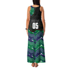 Custom Warriors Family Matching Tank Maxi Dress and Hawaiian Shirt Tiki Mascot With Aboriginal Indigenous