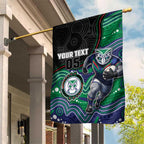 Custom Warriors Garden Flag Tiki Mascot With Aboriginal Indigenous