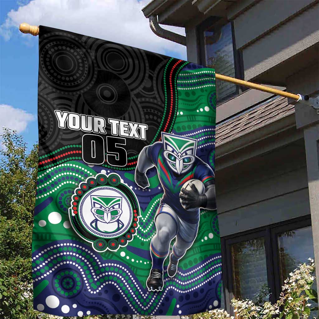 Custom Warriors Garden Flag Tiki Mascot With Aboriginal Indigenous