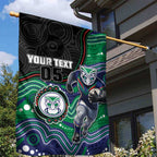 Custom Warriors Garden Flag Tiki Mascot With Aboriginal Indigenous