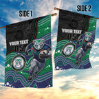 Custom Warriors Garden Flag Tiki Mascot With Aboriginal Indigenous