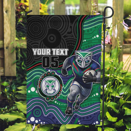 Custom Warriors Garden Flag Tiki Mascot With Aboriginal Indigenous