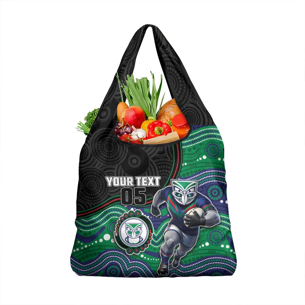 Custom Warriors Grocery Bag Tiki Mascot With Aboriginal Indigenous