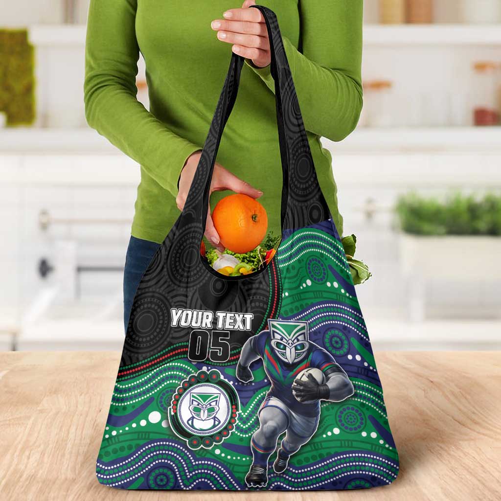 Custom Warriors Grocery Bag Tiki Mascot With Aboriginal Indigenous