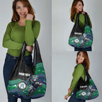 Custom Warriors Grocery Bag Tiki Mascot With Aboriginal Indigenous