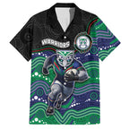 Custom Warriors Hawaiian Shirt Tiki Mascot With Aboriginal Indigenous