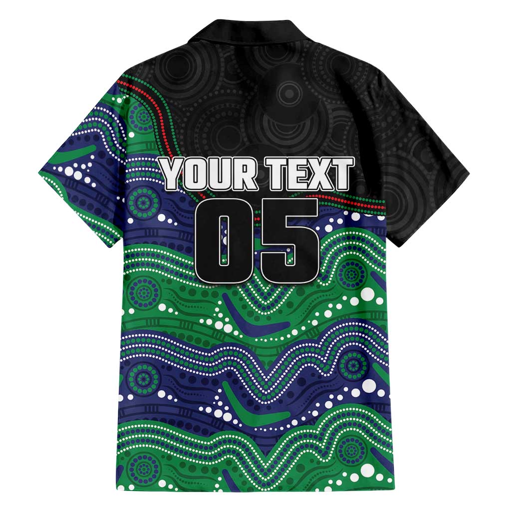 Custom Warriors Hawaiian Shirt Tiki Mascot With Aboriginal Indigenous
