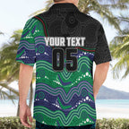 Custom Warriors Hawaiian Shirt Tiki Mascot With Aboriginal Indigenous