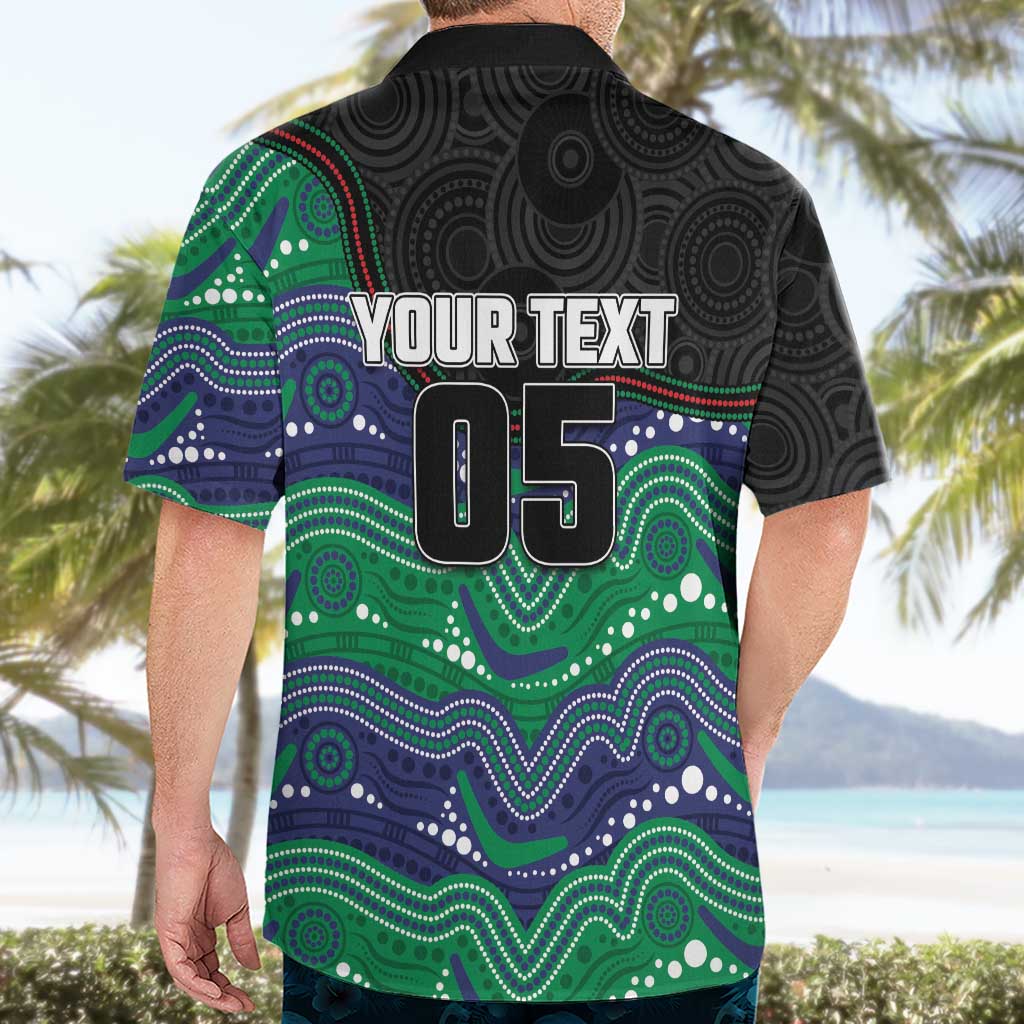 Custom Warriors Hawaiian Shirt Tiki Mascot With Aboriginal Indigenous