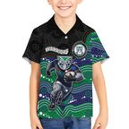 Custom Warriors Hawaiian Shirt Tiki Mascot With Aboriginal Indigenous