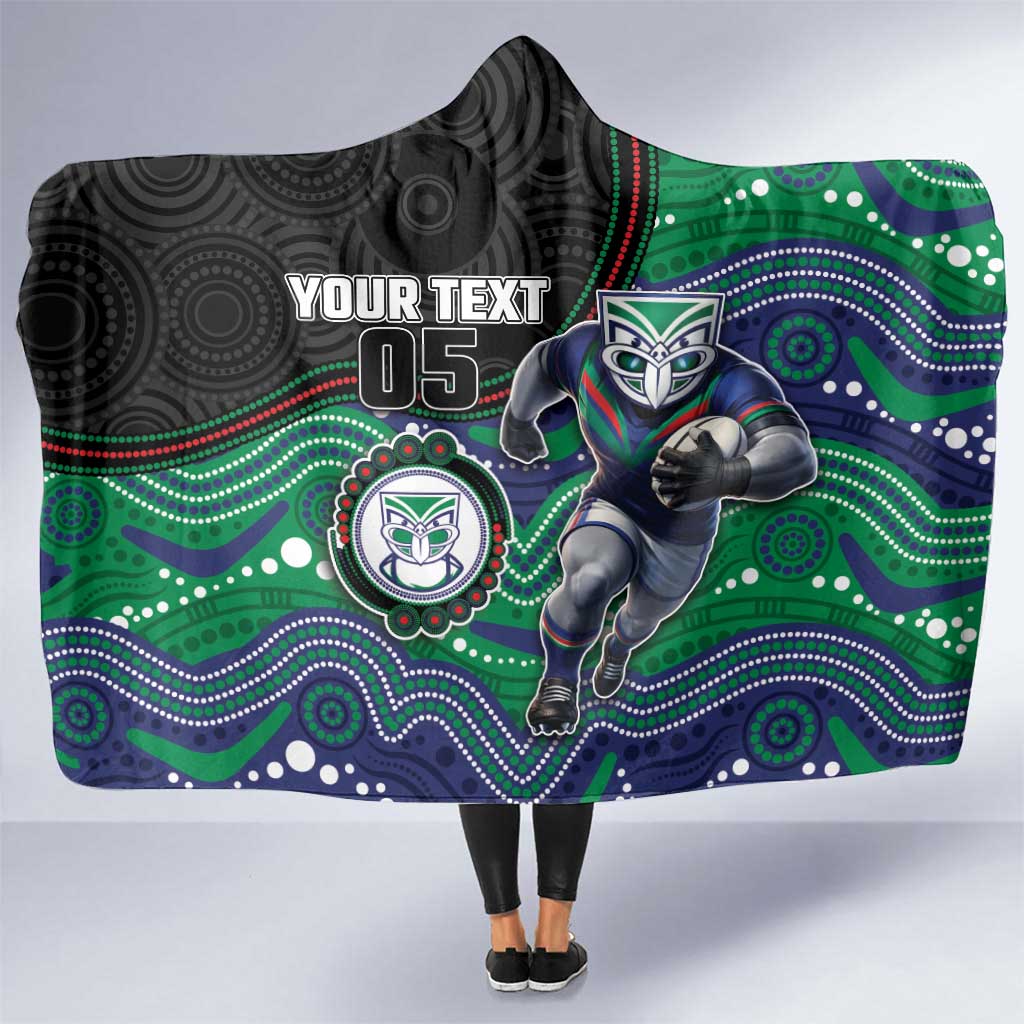 Custom Warriors Hooded Blanket Tiki Mascot With Aboriginal Indigenous