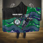 Custom Warriors Hooded Blanket Tiki Mascot With Aboriginal Indigenous