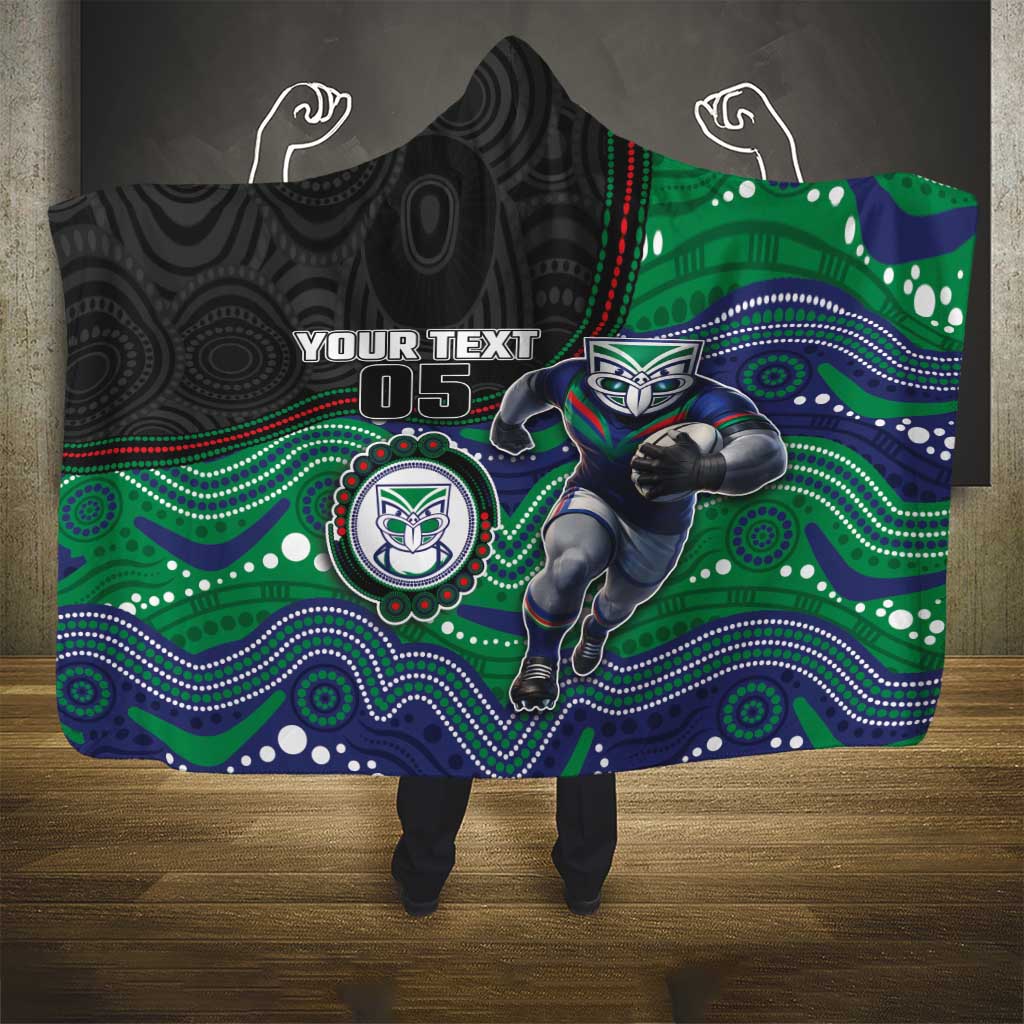 Custom Warriors Hooded Blanket Tiki Mascot With Aboriginal Indigenous