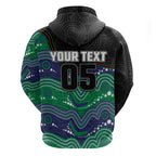 Custom Warriors Hoodie Tiki Mascot With Aboriginal Indigenous
