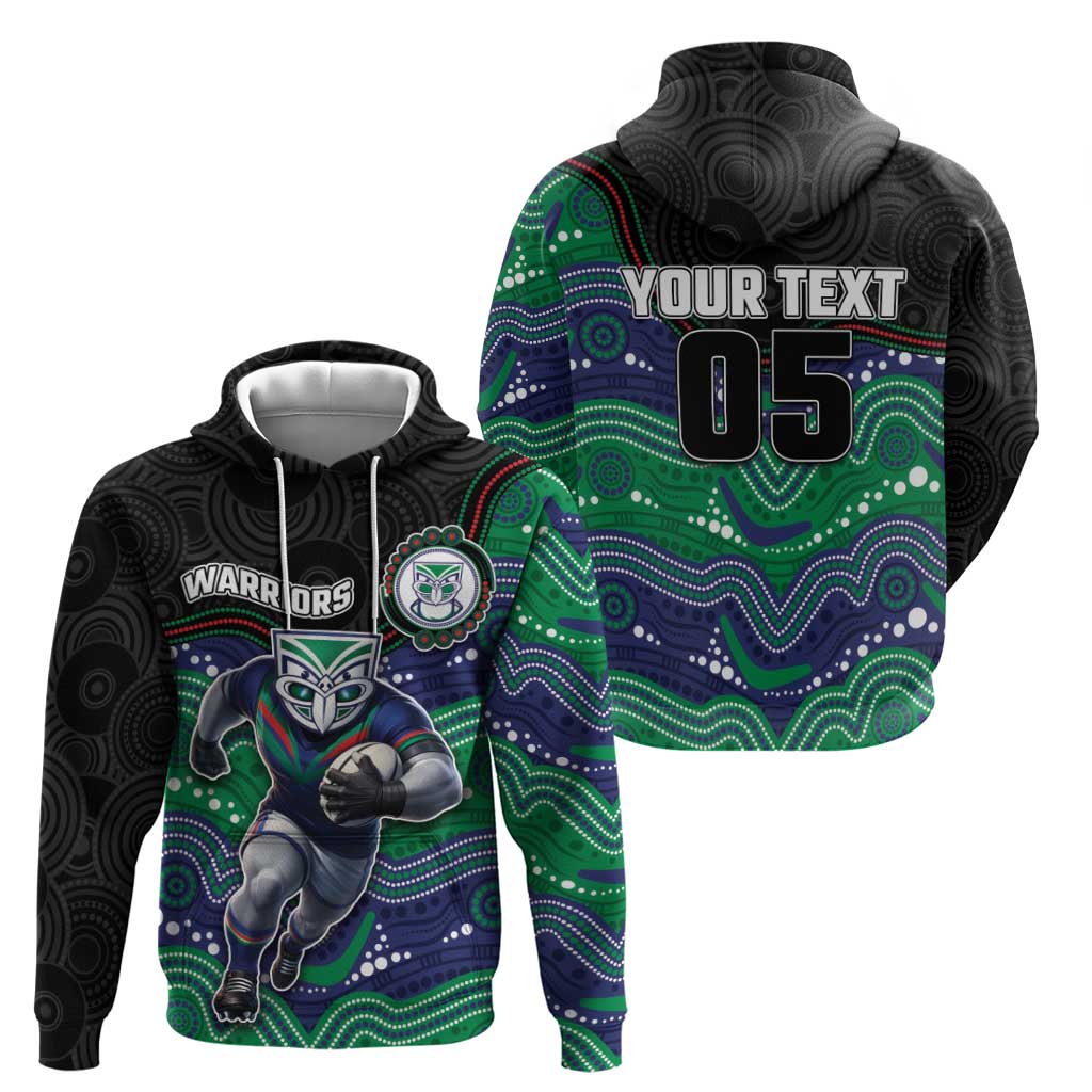 Custom Warriors Hoodie Tiki Mascot With Aboriginal Indigenous