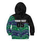 Custom Warriors Kid Hoodie Tiki Mascot With Aboriginal Indigenous