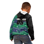 Custom Warriors Kid Hoodie Tiki Mascot With Aboriginal Indigenous