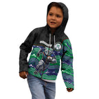 Custom Warriors Kid Hoodie Tiki Mascot With Aboriginal Indigenous