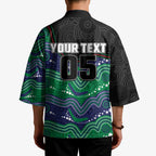 Custom Warriors Kimono Tiki Mascot With Aboriginal Indigenous