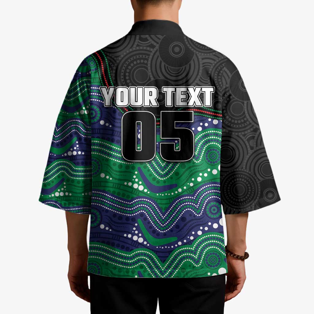 Custom Warriors Kimono Tiki Mascot With Aboriginal Indigenous