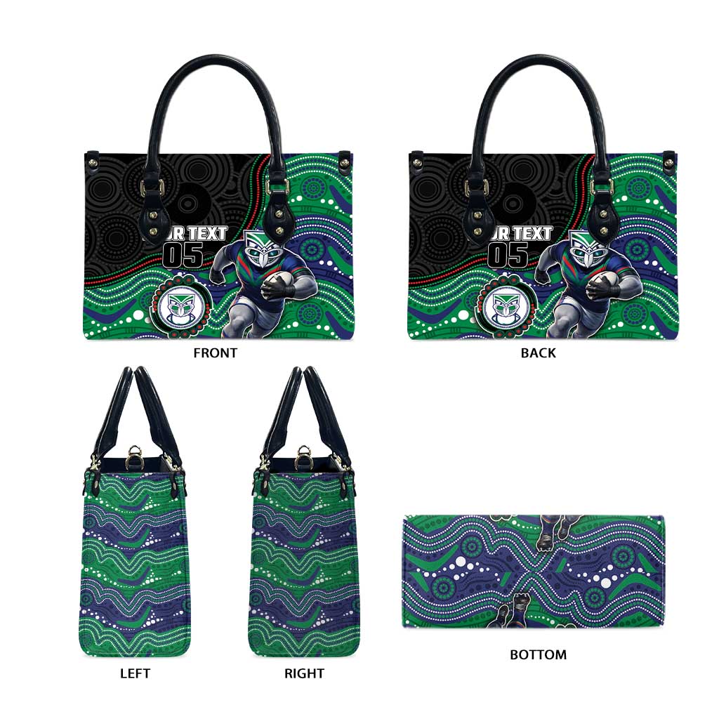 Custom Warriors Leather Bag Tiki Mascot With Aboriginal Indigenous