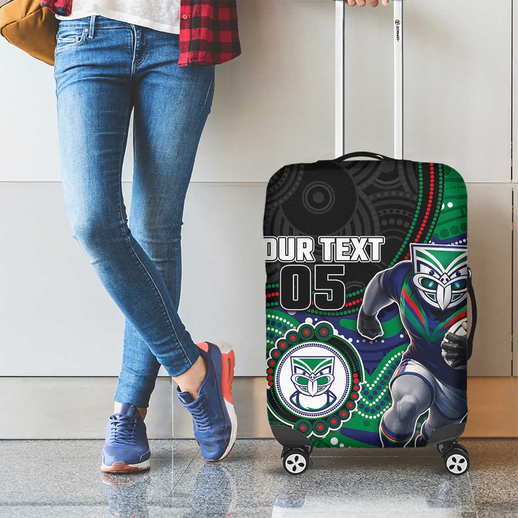 Custom Warriors Luggage Cover Tiki Mascot With Aboriginal Indigenous