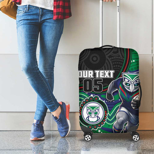 Custom Warriors Luggage Cover Tiki Mascot With Aboriginal Indigenous