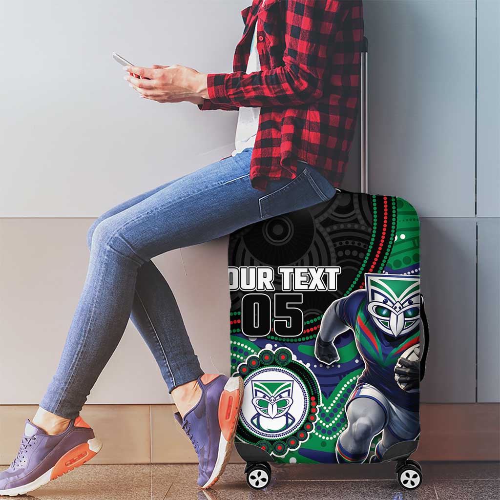 Custom Warriors Luggage Cover Tiki Mascot With Aboriginal Indigenous