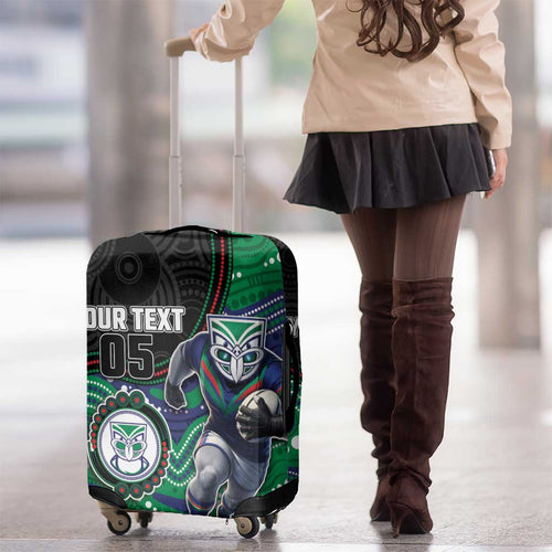 Custom Warriors Luggage Cover Tiki Mascot With Aboriginal Indigenous